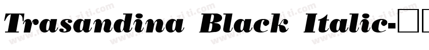 Trasandina Black Italic字体转换